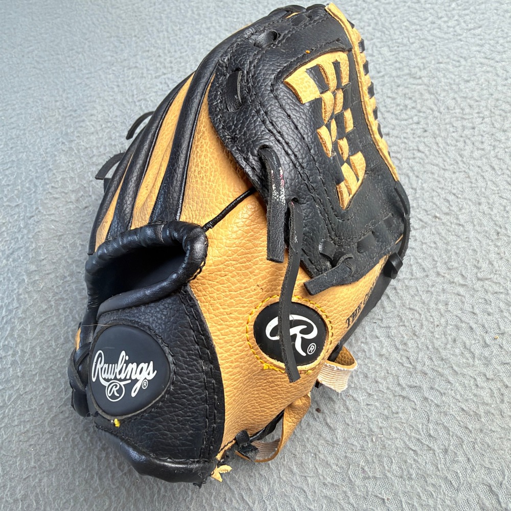 Rawlings Players Series 9 Inch Youth Baseball Glove Black Tan PL109CB Basket-Web